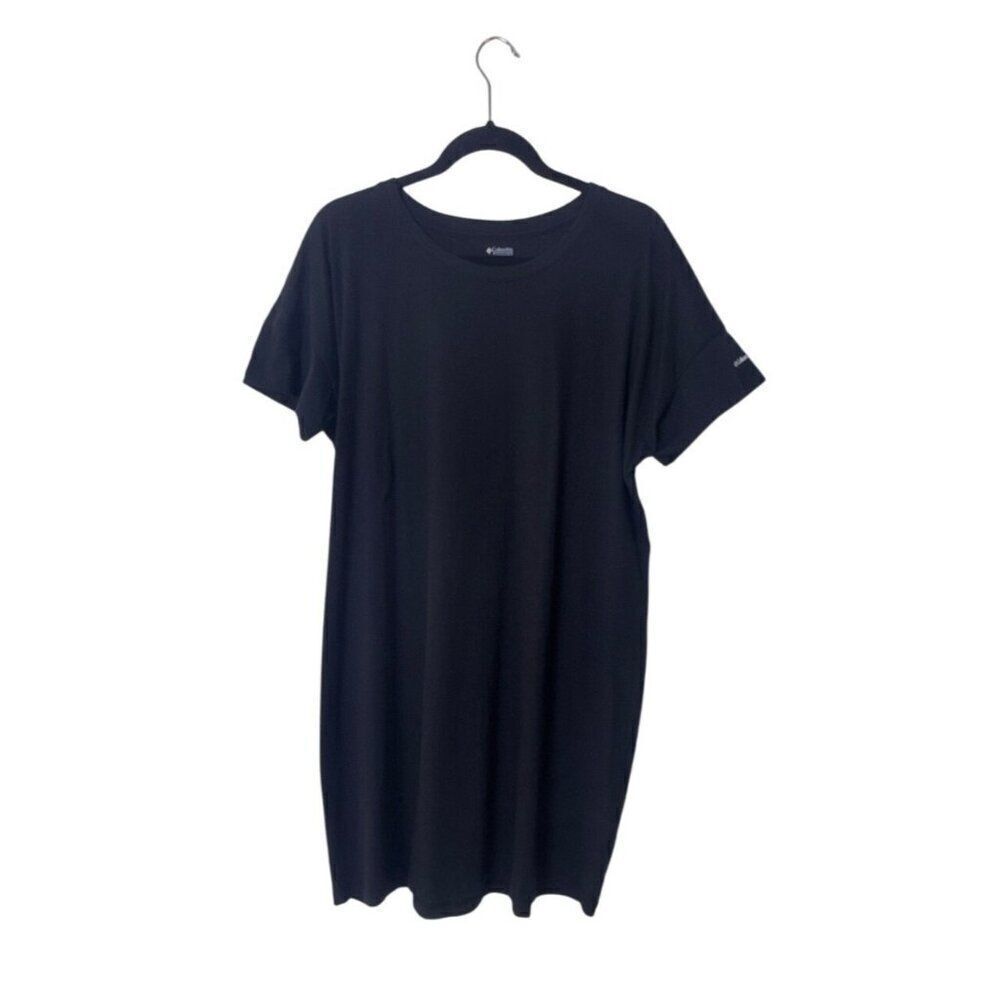 Columbia Sportswear Company Black T-Shirt Dress XXL 100% Cotton Casual Womens